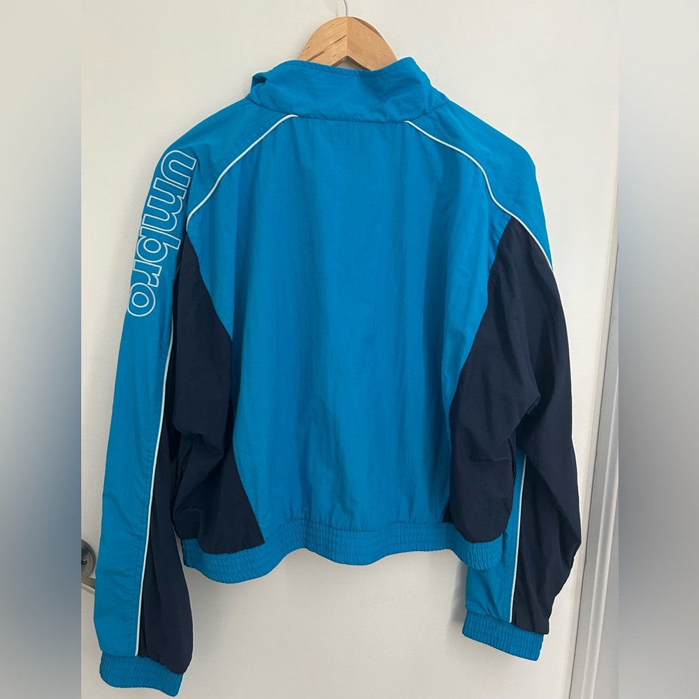 Vintage-Style Umbro Zip-Up Track Jacket Blue Navy Size L - Picture 2 of 5